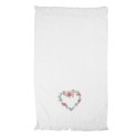 Clayre & Eef Asciugamano per ospiti 40x66 cm Bianco Cotone Coure
