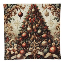 Clayre & Eef Federa per cuscino 45x45 cm Beige Poliestere Albero di Natale
