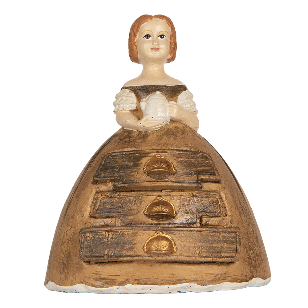 Clayre&Eef Sieradendoos Vrouw 16x11x20 cm Bruin Kunststof afbeelding