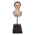 Clayre & Eef Statuetta decorativa Donna 11x11x34 cm Beige Plastica