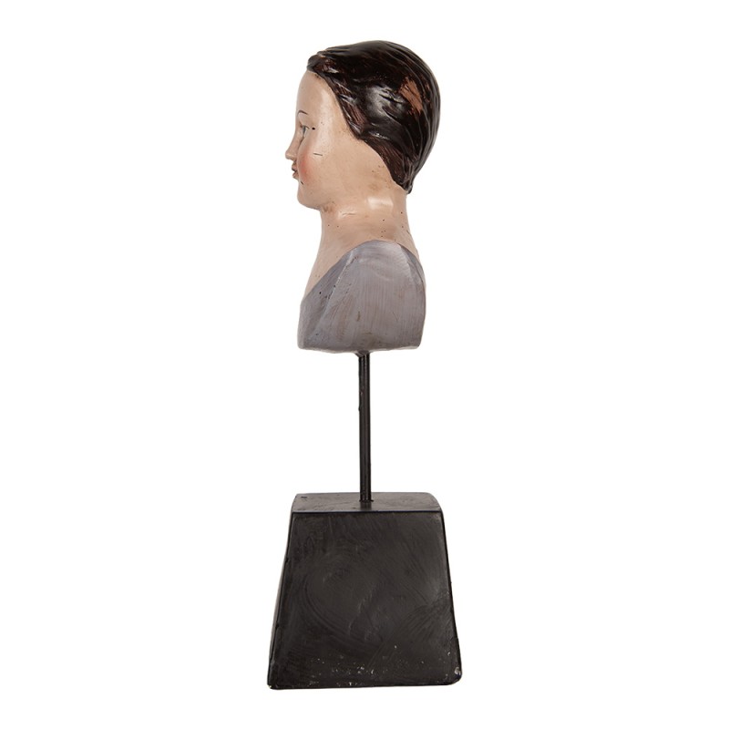 Clayre & Eef Statuetta decorativa Donna 11x11x34 cm Beige Plastica