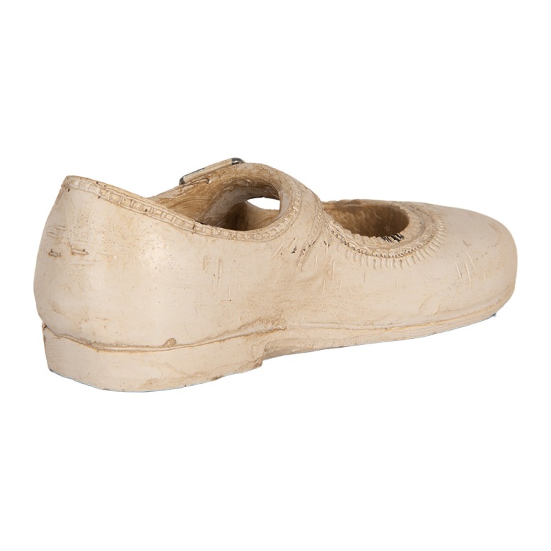 Clayre & Eef Statuetta decorativa Scarpa 15x6x5 cm Beige Plastica