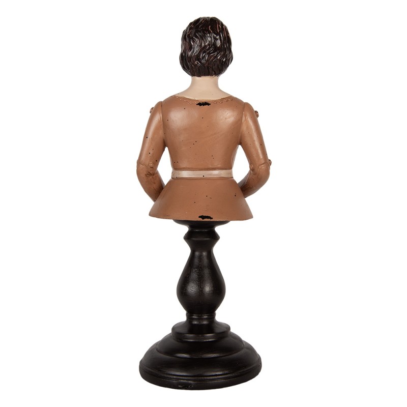 Clayre & Eef Statuetta decorativa Donna 16x15x40 cm Beige Plastica