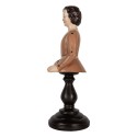 Clayre & Eef Statuetta decorativa Donna 16x15x40 cm Beige Plastica