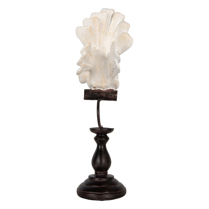 Clayre & Eef Statuetta decorativa Uccello 15x11x36 cm Bianco Plastica