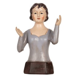 Clayre & Eef Image de décoration Femme 12x9x20 cm Gris Plastique