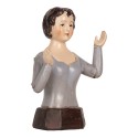 Clayre & Eef Statuetta decorativa Donna 12x9x20 cm Grigio Plastica