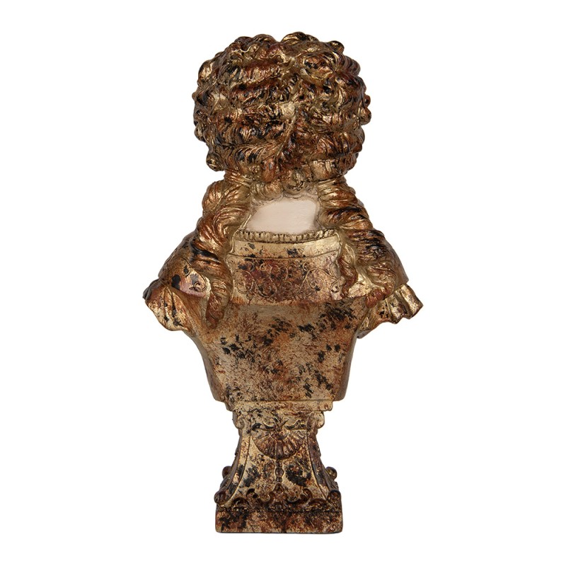 Clayre & Eef Statuetta decorativa Donna 18x12x30 cm Beige Plastica