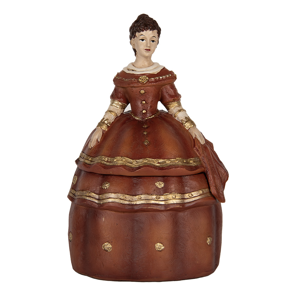 Clayre&Eef Sieradendoos Vrouw 19x16x29 cm Rood Kunststof afbeelding