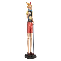 Clayre & Eef Image de décoration Pinocchio 12x11x68 cm Beige Plastique