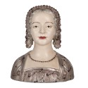 Clayre & Eef Statuetta decorativa Donna 27x15x30 cm Beige Plastica