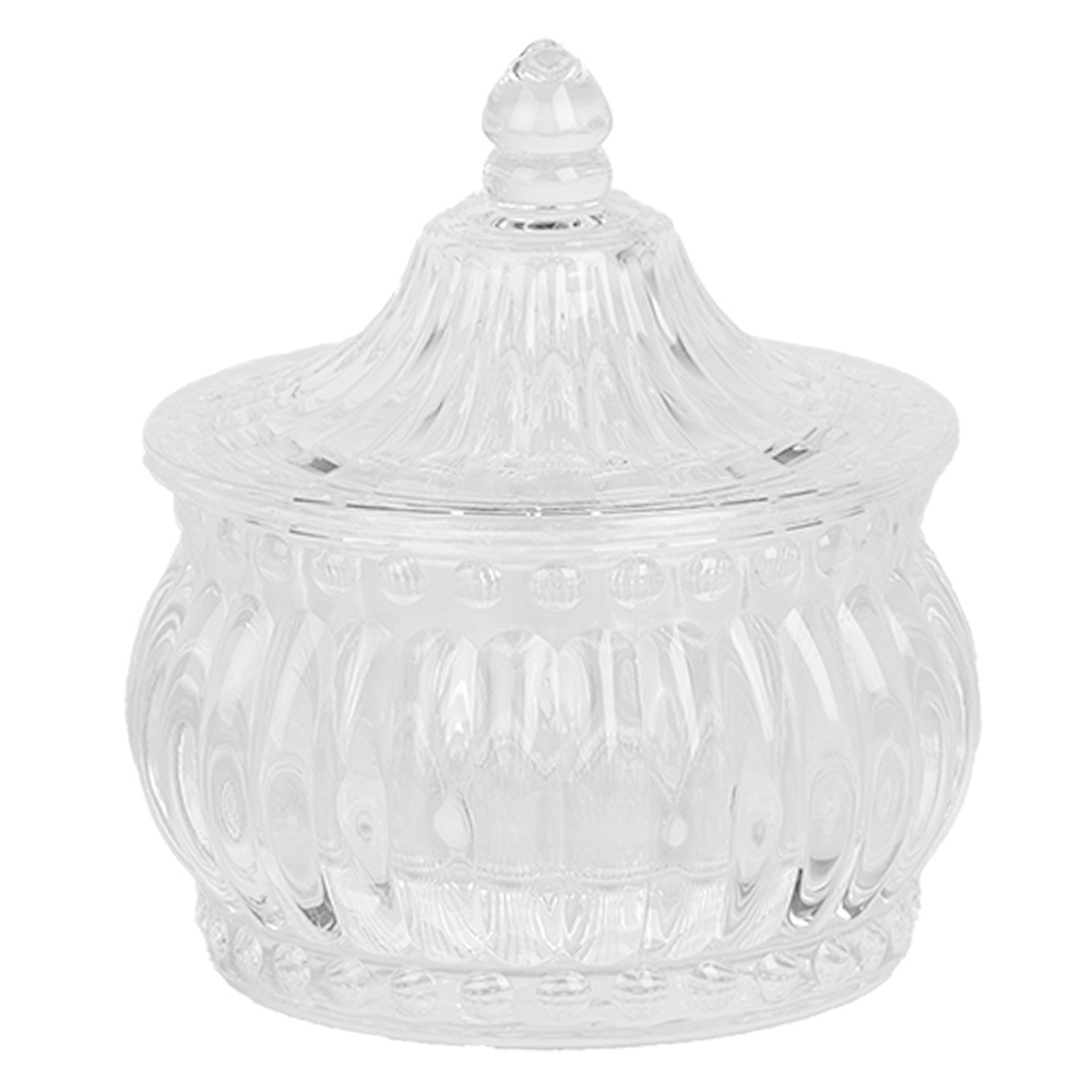 Clayre&Eef VoorraadpotØ 10x11 cm Transparant Glas afbeelding