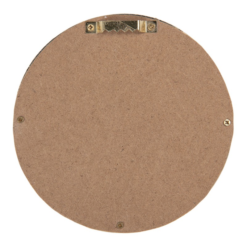 Clayre & Eef Specchio a bolle Ø 13x2 cm Color oro Plastica