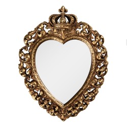 Clayre & Eef Mirror 23x3x30 cm Gold colored Plastic