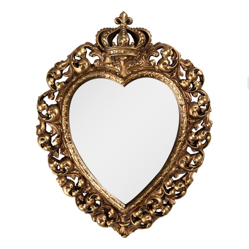 Clayre & Eef Mirror 23x3x30 cm Gold colored Plastic