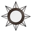 Clayre & Eef Mirror Ø 27x2 cm Brown Plastic