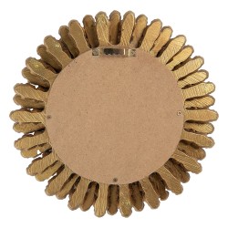 Clayre & Eef Bubble mirror Ø 20x3 cm Gold colored Plastic
