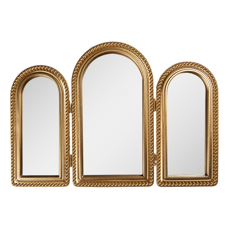 Clayre & Eef Standing Mirror 50x2x35 cm Gold colored Plastic