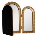 Clayre & Eef Standing Mirror 50x2x35 cm Gold colored Plastic