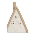 Clayre & Eef Decorative House with LED 9x7x13 cm Beige Ceramic