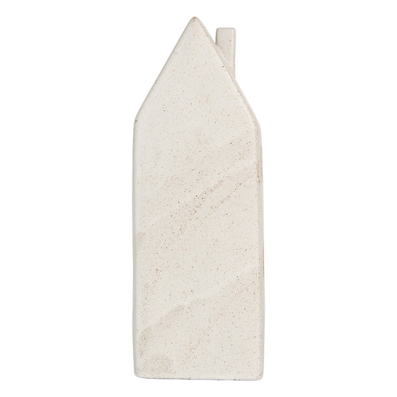 Clayre & Eef Decorativa Casa con LED 9x7x24 cm Beige Ceramica