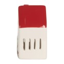 Clayre & Eef Decorative House with LED 6x5x10 cm White Ceramic