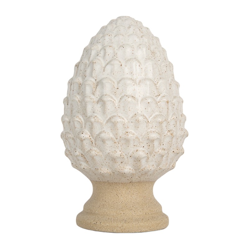 Clayre & Eef Decorative Figurine Pinecone Ø 9x15 cm Beige Pottery
