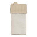 Clayre & Eef Decorative House with LED 6x5x11 cm Beige Ceramic