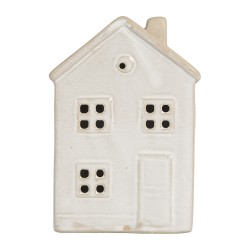 Clayre & Eef Decorative House with LED 8x5x12 cm Beige Ceramic