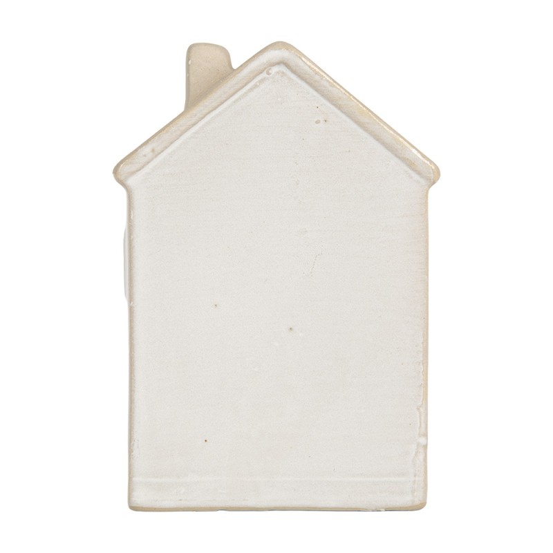 Clayre & Eef Decorative House with LED 8x5x12 cm Beige Ceramic