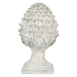 Clayre & Eef Decorative Ornament Pinecone Ø 23x41 cm Beige Ceramic material