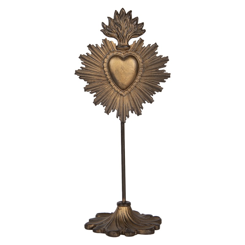Clayre & Eef Decorative Figurine 10x8x23 cm Gold colored Plastic Sacred Heart