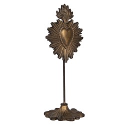 Clayre & Eef Decorative Figurine 10x8x23 cm Gold colored Plastic Sacred Heart