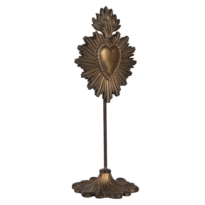 Clayre & Eef Decorative Figurine 10x8x23 cm Gold colored Plastic Sacred Heart