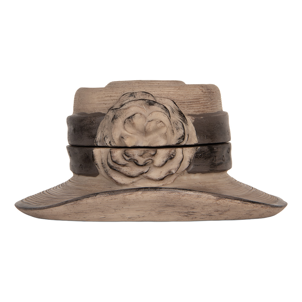 Clayre&Eef Sieradendoos HoedØ 22x11 cm Bruin Kunststof afbeelding