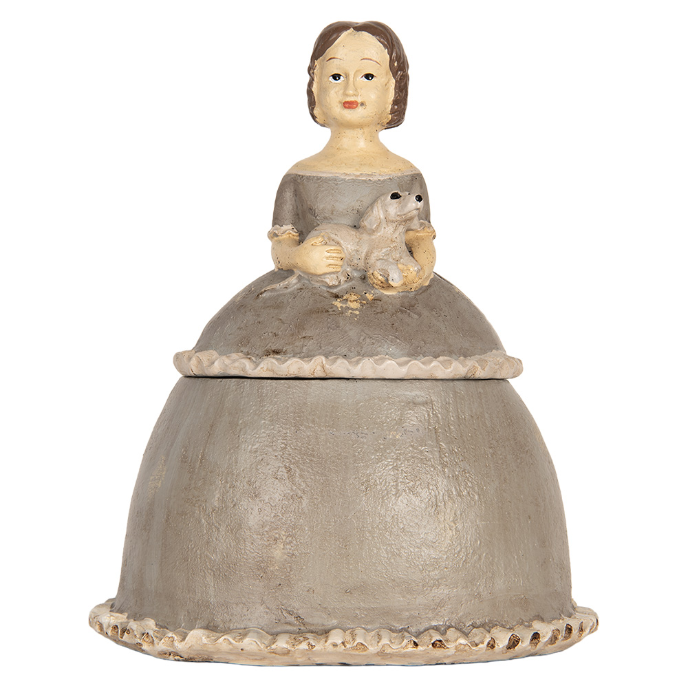 Clayre&Eef Sieradendoos Vrouw 19x16x22 cm Beige Kunststof afbeelding