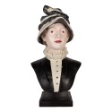 Clayre & Eef Decoratie Beeld Vrouw 27x21x48 cm Beige Kunststof