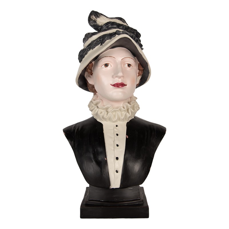Clayre & Eef Decoratie Beeld Vrouw 27x21x48 cm Beige Kunststof