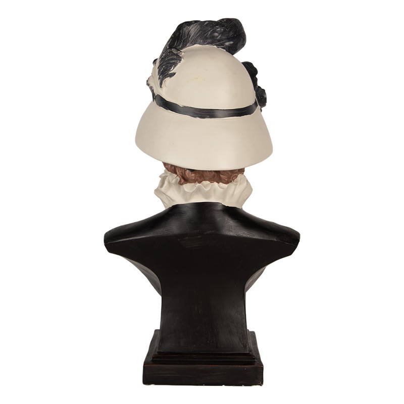 Clayre & Eef Decoratie Beeld Vrouw 27x21x48 cm Beige Kunststof