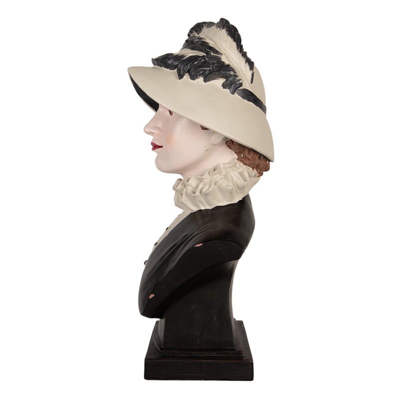 Clayre & Eef Decoratie Beeld Vrouw 27x21x48 cm Beige Kunststof