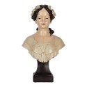 Clayre & Eef Dekorationsfigur Frau 18x12x31 cm Beige Kunststoff