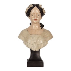 Clayre & Eef Decorative Figurine Woman 18x12x31 cm Beige Plastic
