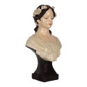 Clayre & Eef Dekorationsfigur Frau 18x12x31 cm Beige Kunststoff