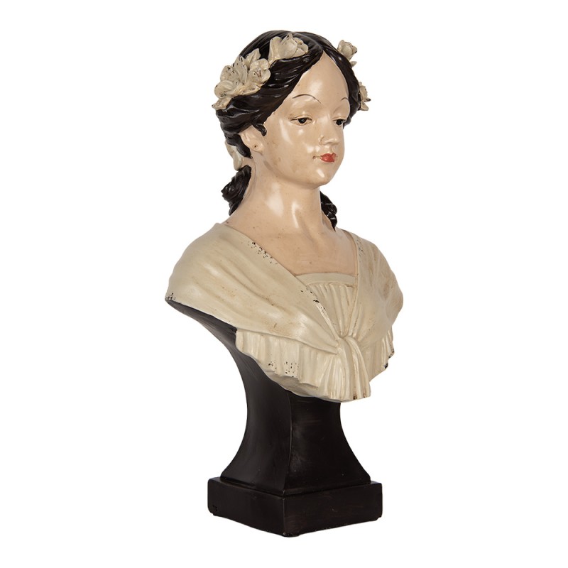 Clayre & Eef Dekorationsfigur Frau 18x12x31 cm Beige Kunststoff