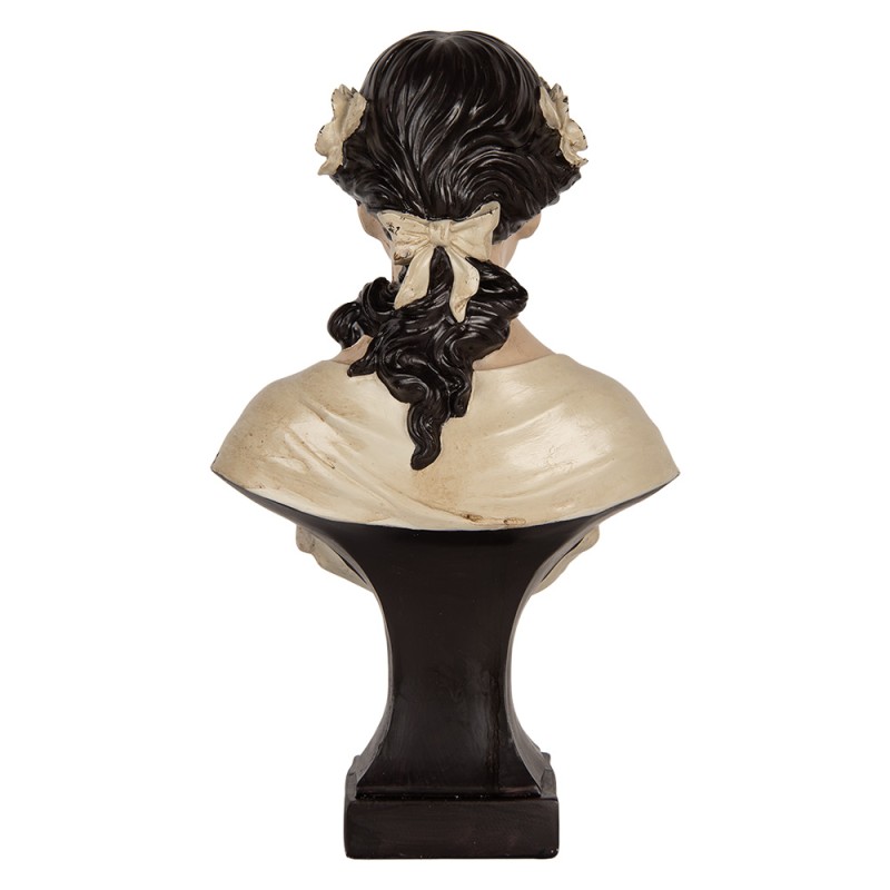 Clayre & Eef Dekorationsfigur Frau 18x12x31 cm Beige Kunststoff