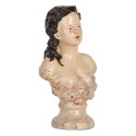 Clayre & Eef Decoratie Beeld Vrouw 12x8x20 cm Beige Kunststof