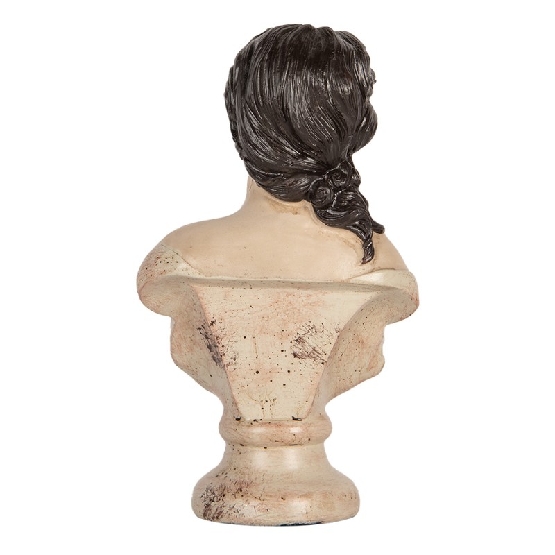 Clayre & Eef Decoratie Beeld Vrouw 12x8x20 cm Beige Kunststof