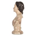 Clayre & Eef Decoratie Beeld Vrouw 12x8x20 cm Beige Kunststof