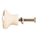 Clayre & Eef Pomello Ø 3x3 cm Beige Blu Ceramica Farfalla