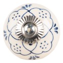 Clayre & Eef Türknauf Ø 4x3 cm Beige Blau Keramik